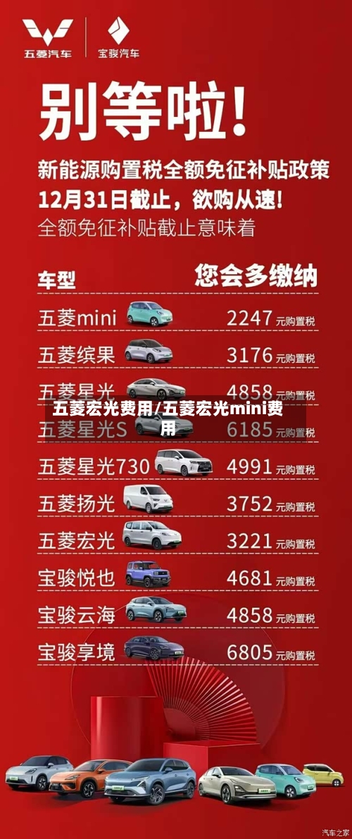 五菱宏光费用/五菱宏光mini费用