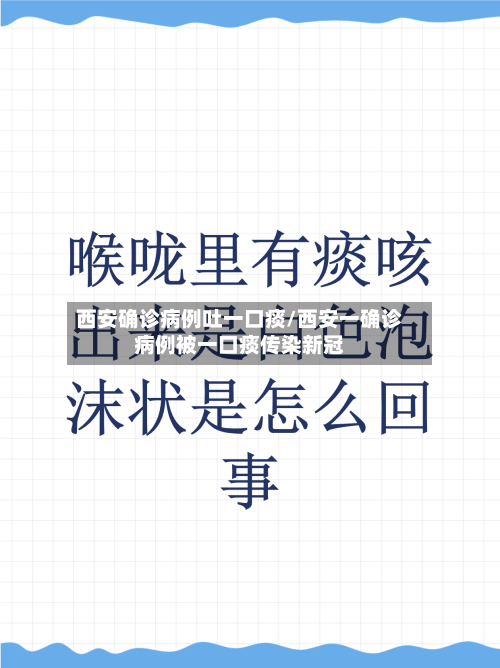 西安确诊病例吐一口痰/西安一确诊病例被一口痰传染新冠