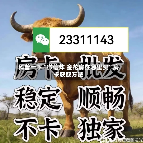 科普一下“微信炸 金花房在哪里买”房卡获取方法-第2张图片