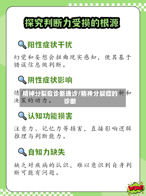 精神分裂症诊断确诊/精神分裂症的诊断-第2张图片