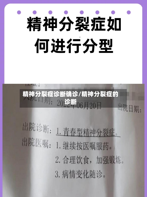 精神分裂症诊断确诊/精神分裂症的诊断