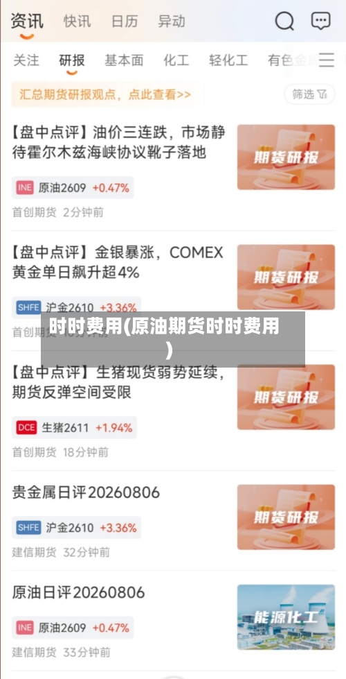 时时费用(原油期货时时费用)