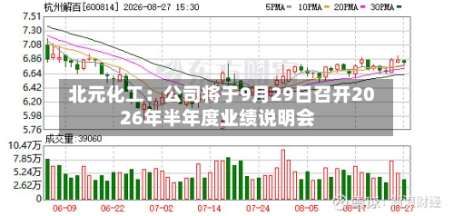 北元化工:公司将于9月29日召开2026年半年度业绩说明会