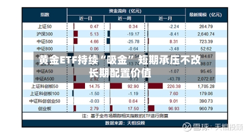 黄金ETF持续“吸金” 短期承压不改长期配置价值-第3张图片