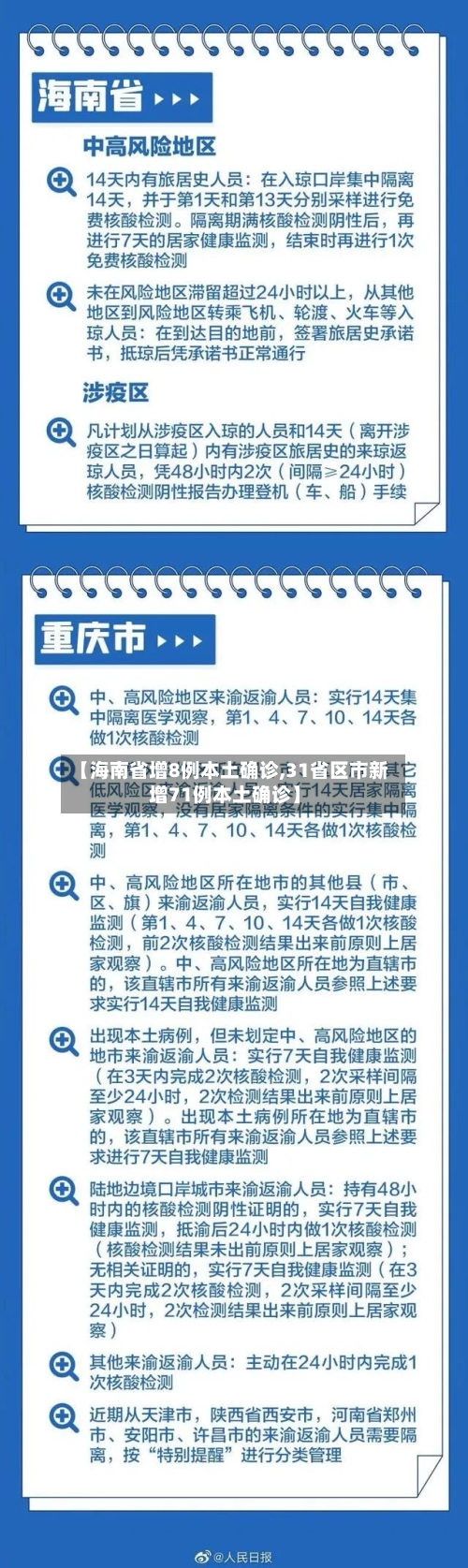 【海南省增8例本土确诊,31省区市新增71例本土确诊】-第3张图片