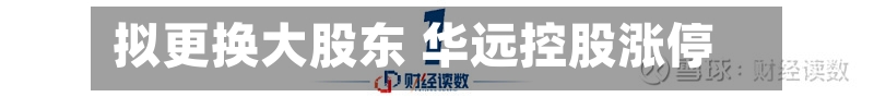 拟更换大股东 华远控股涨停-第2张图片