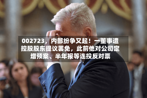 002723,内部纷争又起!一董事遭控股股东提议罢免,此前他对公司定增预案、半年报等连投反对票