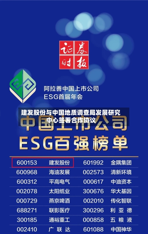 建发股份与中国地质调查局发展研究中心签署合作协议
