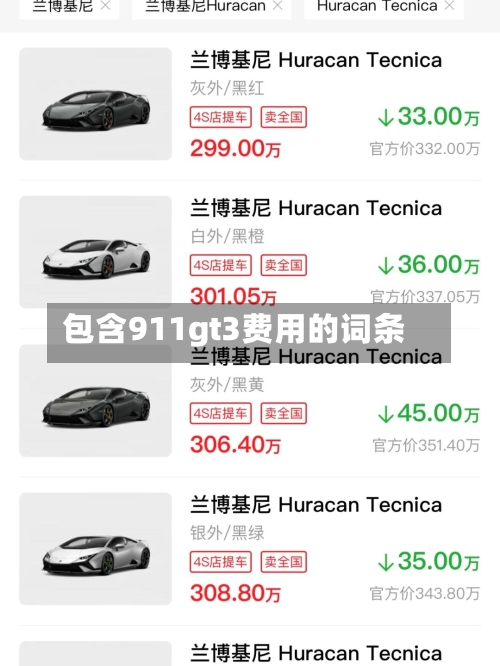 包含911gt3费用的词条