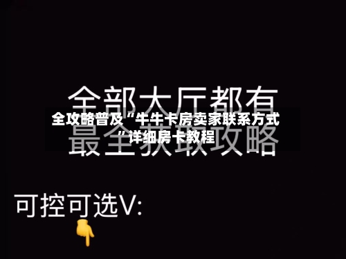 全攻略普及“牛牛卡房卖家联系方式”详细房卡教程-第2张图片