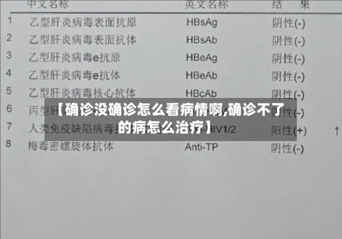 【确诊没确诊怎么看病情啊,确诊不了的病怎么治疗】-第2张图片
