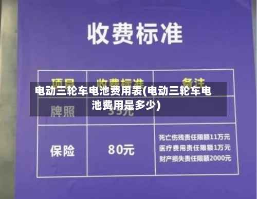 电动三轮车电池费用表(电动三轮车电池费用是多少)