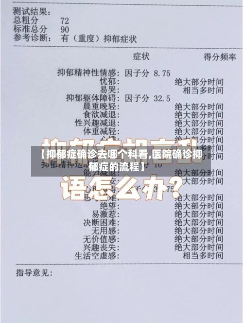 【抑郁症确诊去哪个科看,医院确诊抑郁症的流程】