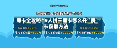房卡全攻略“9人拼三房卡怎么开”房卡获取方法-第3张图片