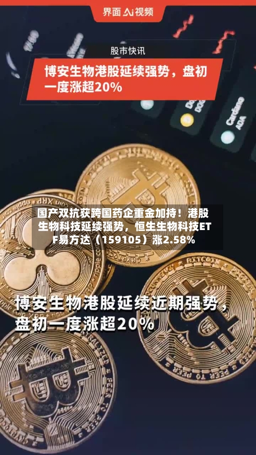 国产双抗获跨国药企重金加持！港股生物科技延续强势，恒生生物科技ETF易方达（159105）涨2.58%-第2张图片