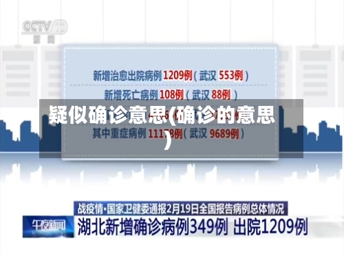 疑似确诊意思(确诊的意思)