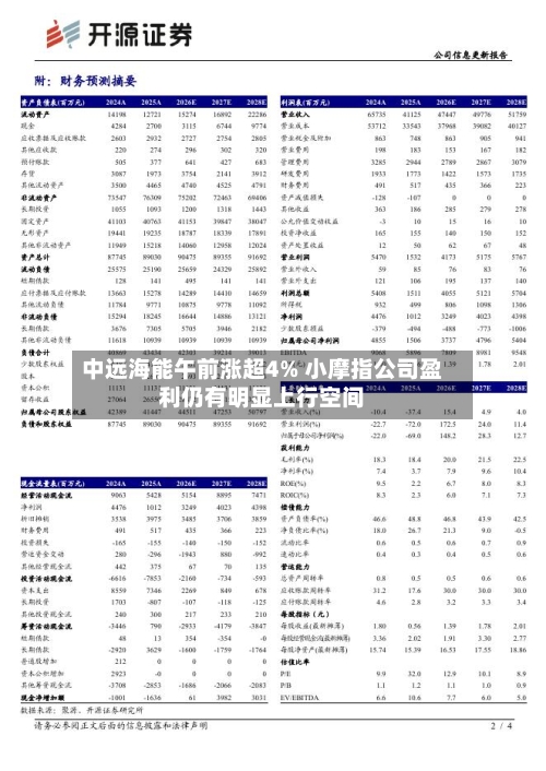 中远海能午前涨超4% 小摩指公司盈利仍有明显上行空间-第2张图片