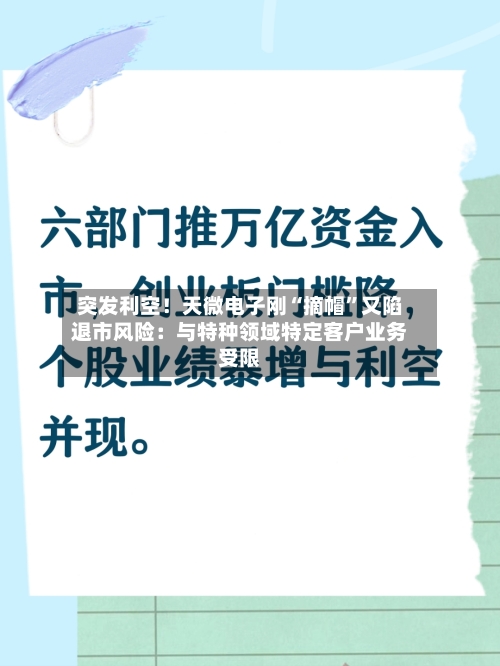突发利空！天微电子刚“摘帽”又陷退市风险：与特种领域特定客户业务受限-第3张图片