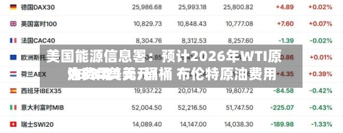 美国能源信息署：预计2026年WTI原油费用为88.21美元/桶 布伦特原油费用96.32美元/桶-第2张图片