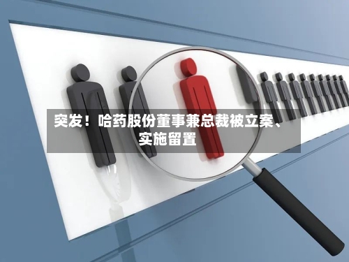 突发！哈药股份董事兼总裁被立案	、实施留置-第3张图片
